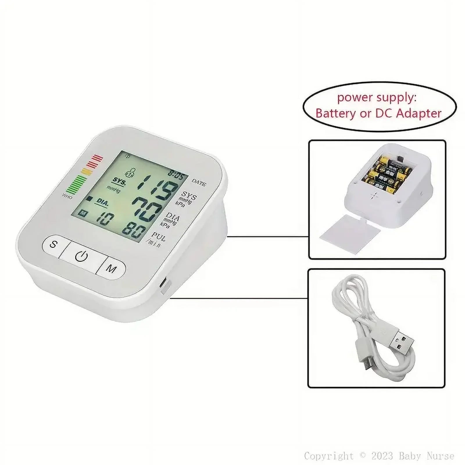 Blood Pressure Monitor, Digital Wrist Blood Pressure Machine, Automatic Cuff BP Detector, 2X99 Readings Memory Large Display Voice, with Carrying Case
