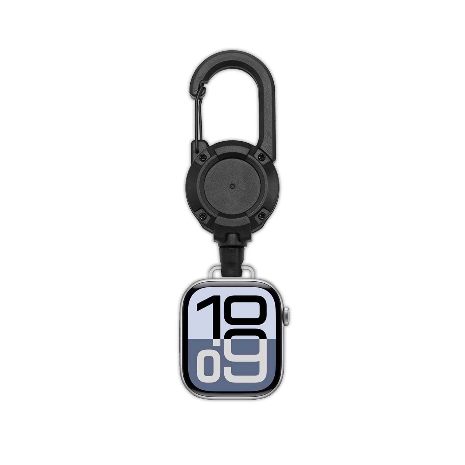 YwonShne Badge Holder Retractable Clip Compatible with Apple Watch Band 38mm 40mm 41mm 42mm 44mm 45mm 49mm ID Card Name Holder/Keychain Badge Reels for iWatch Series 10 9 8 7 6 5 4 3 2 1 SE Ultra