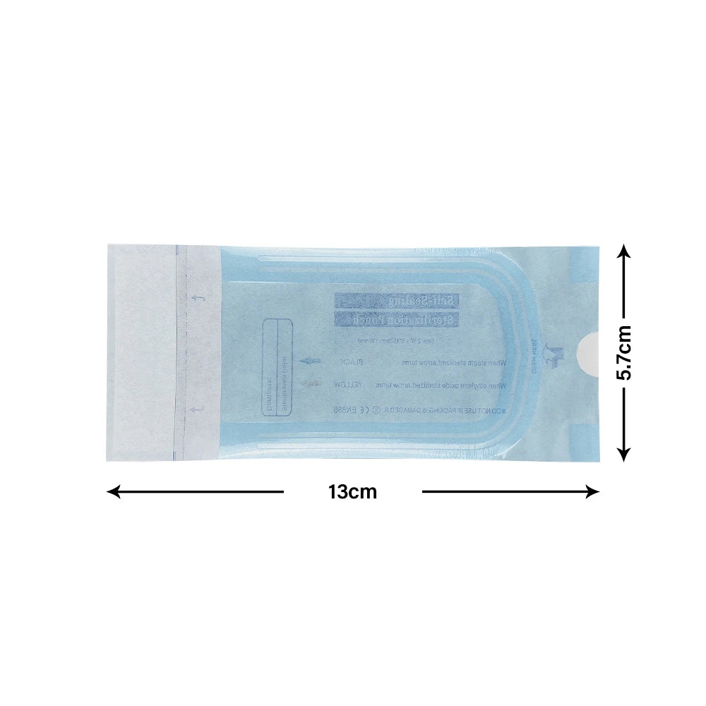 200Pcs Disposable Sterilization Pouch Bags Puncture Self-Sealing Bag 5 Sizes Tattoo Dental Nail Accessories Dental Medical Tools