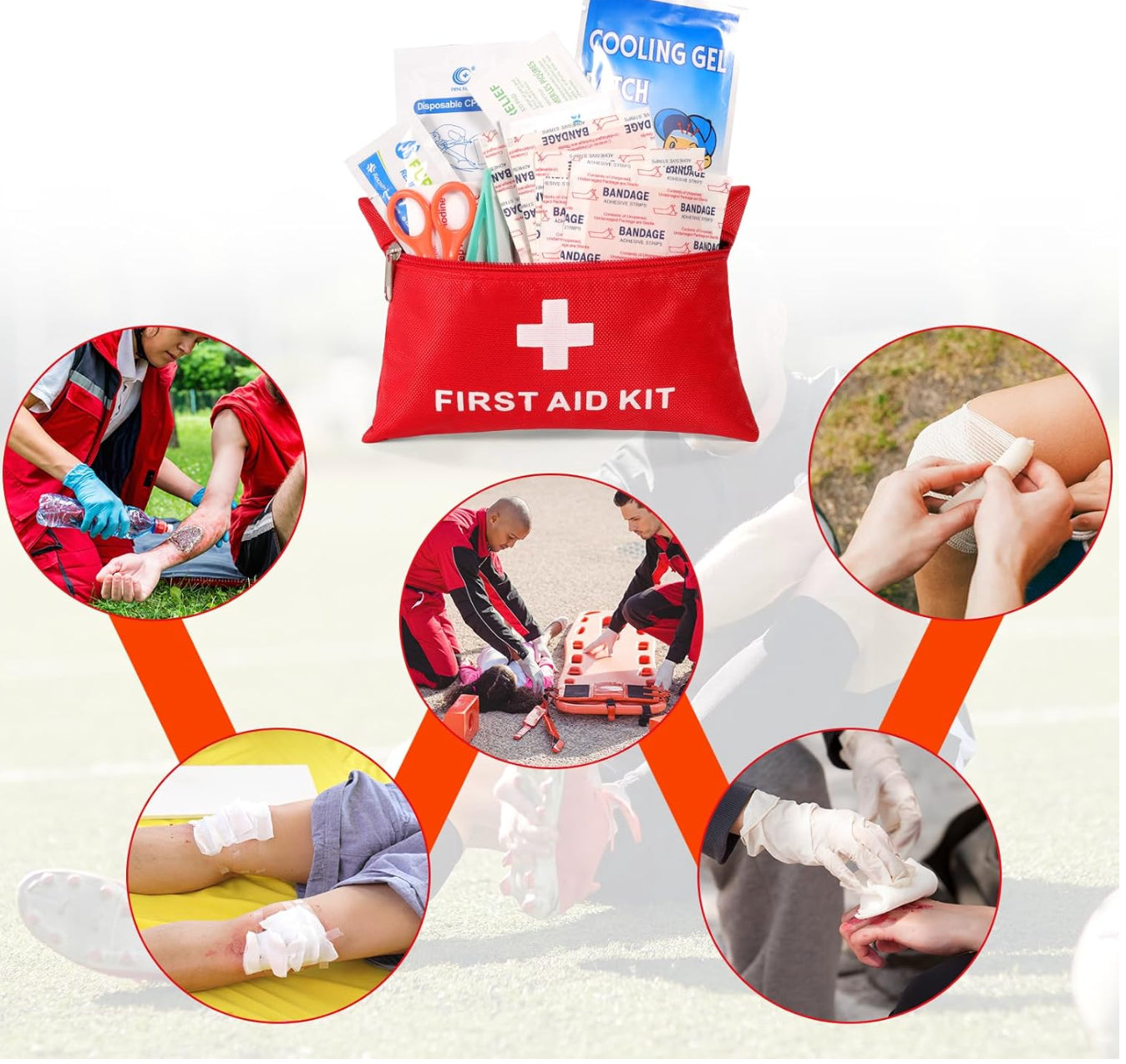 Mini First Aid Kit Bag 116 Pieces Small First Aid Kit Includes Emergency Tape US