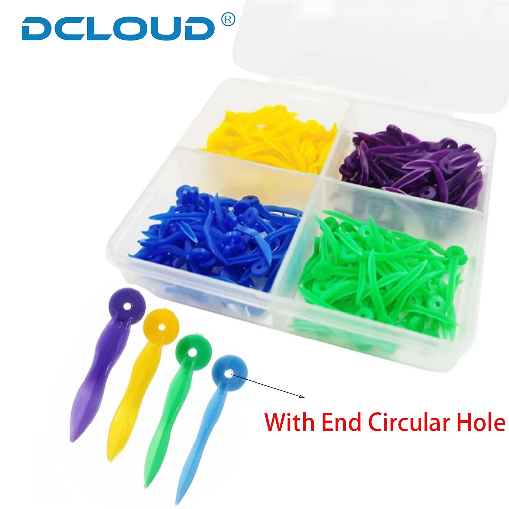 Disposable Dental Tooth Gap Wedges with End Circular Holes Plastic Wedge Dentistry Oral Care Accessories Medical Tools 4Sizes