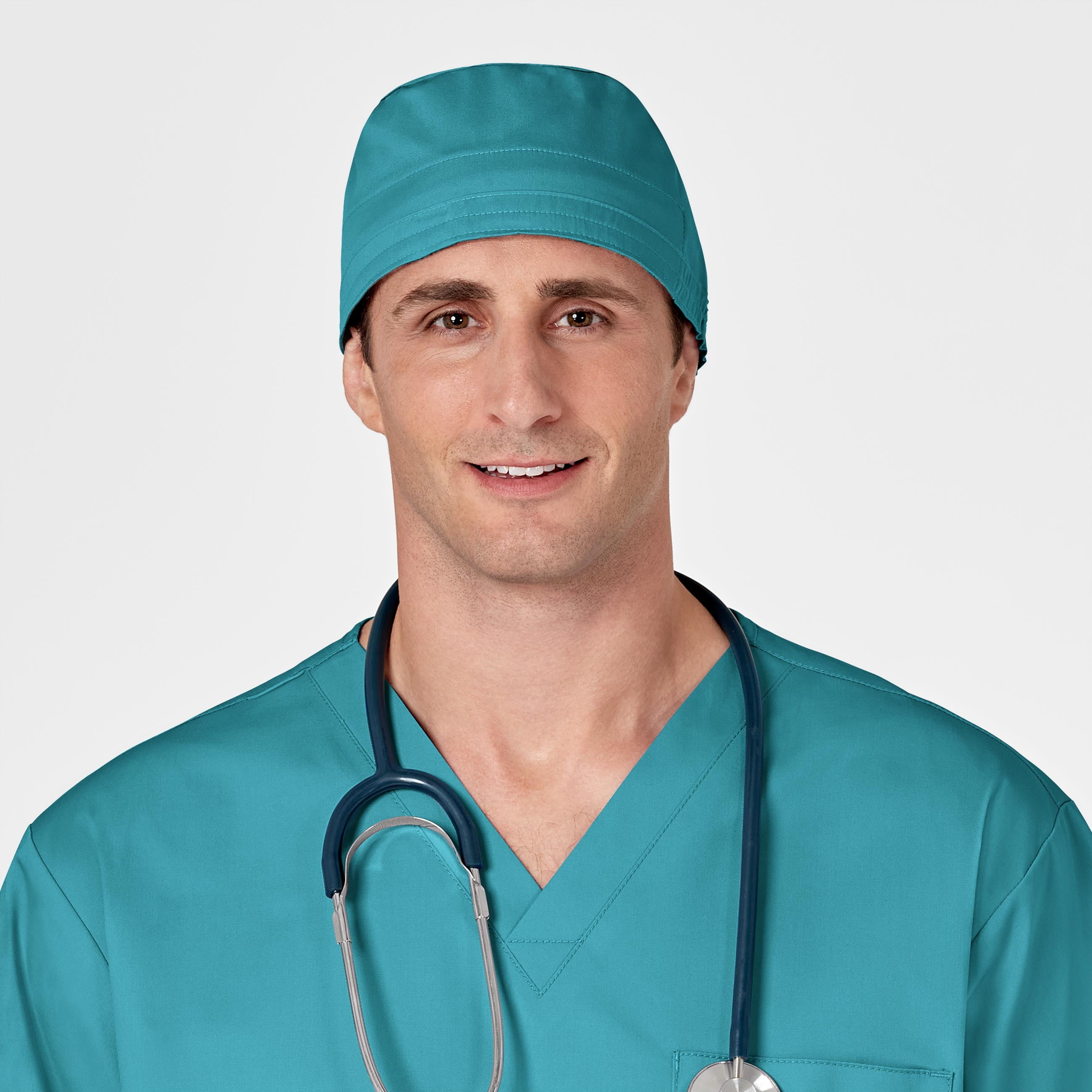 Unisex Tie Back Scrub Cap, Teal Blue, OS Womens