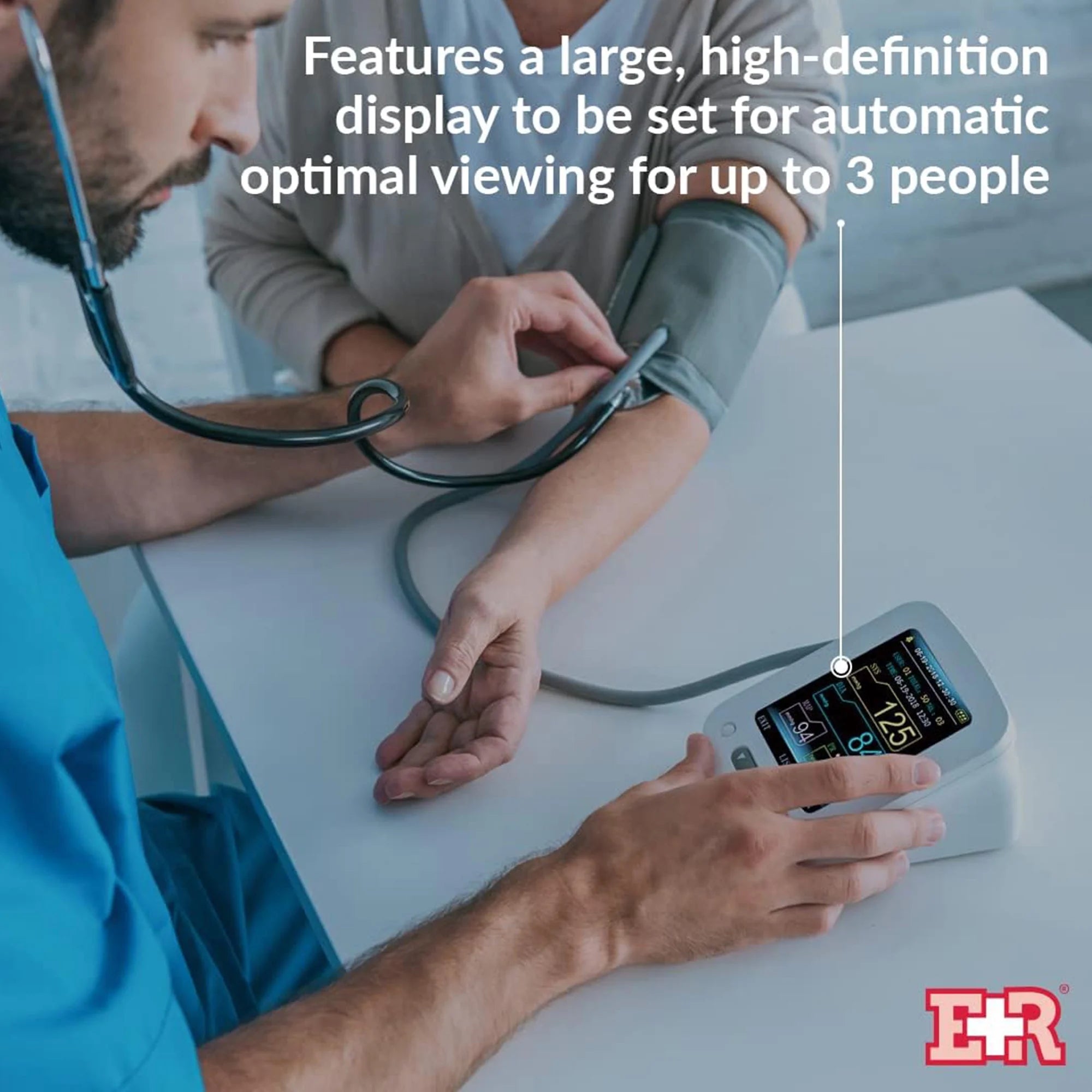 Fully Automatic 3 Mode 3 Cuffs Upper Arm Blood Pressure Monitor Electronic Sphygmomanometer