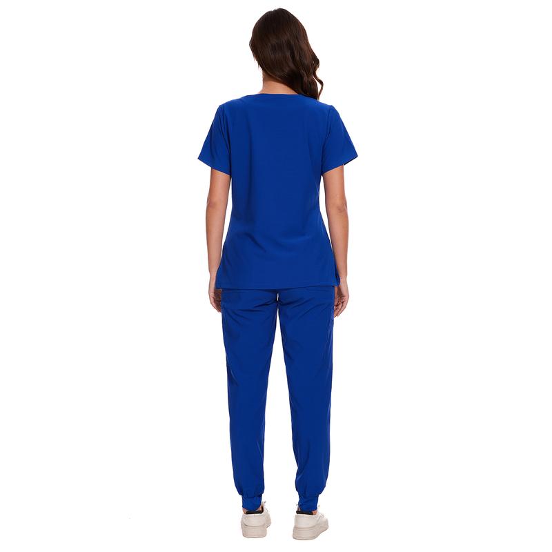 COZYFIT Scrubs for Women Nova Vital Set - V-Neck Top & Cargo Pants with 10 Pockets