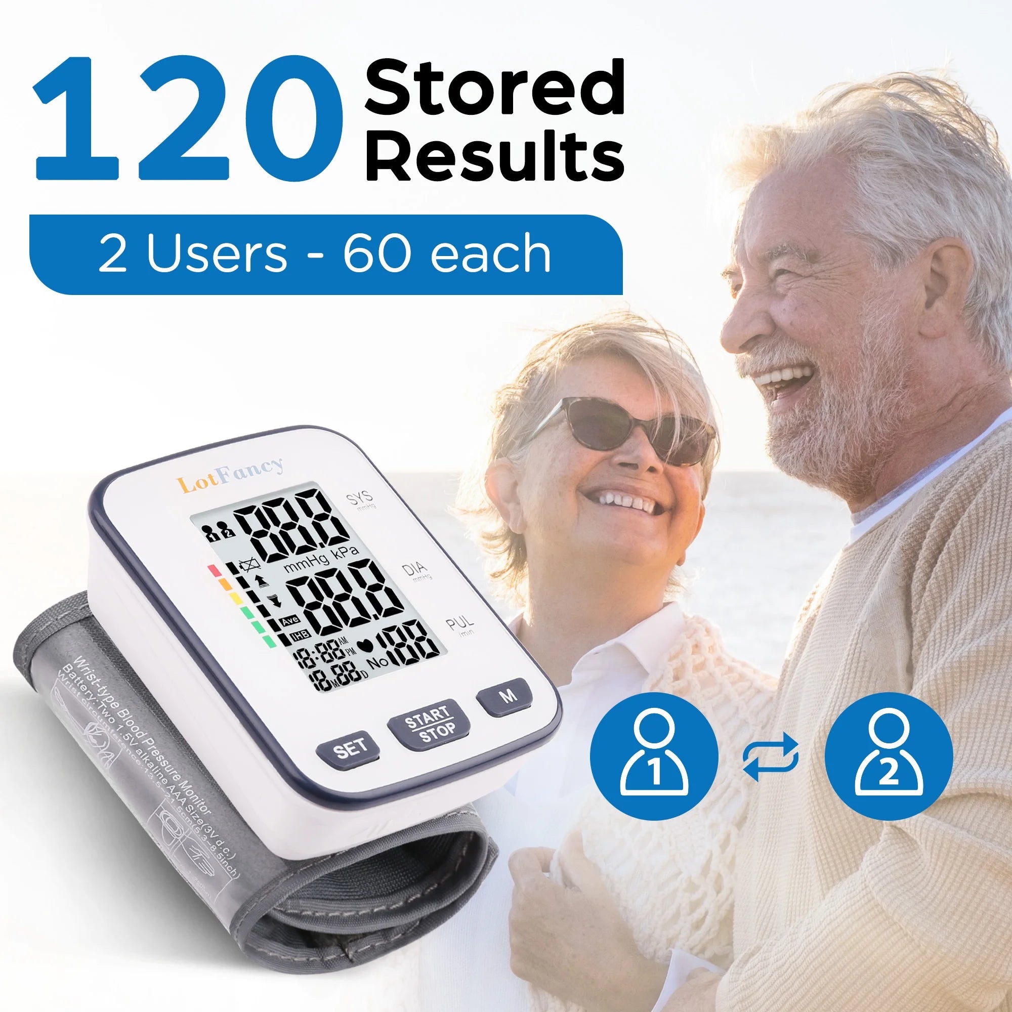 Blood Pressure Cuff Wrist, Wrist Blood Pressure Monitor for Home Travel Use