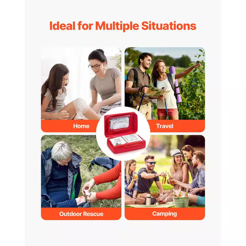 First Aid Kit, 500 Pcs 600D Nylon Large Survival First Aid Bag, Emergency Medical Supplies