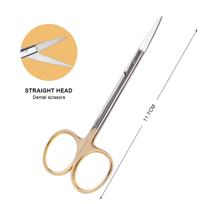 1Pc Stainless Steel Dental Surgical Scissors Straight and Curved Scissor Forceps Medical Tools Dentistry Surgical Instrument