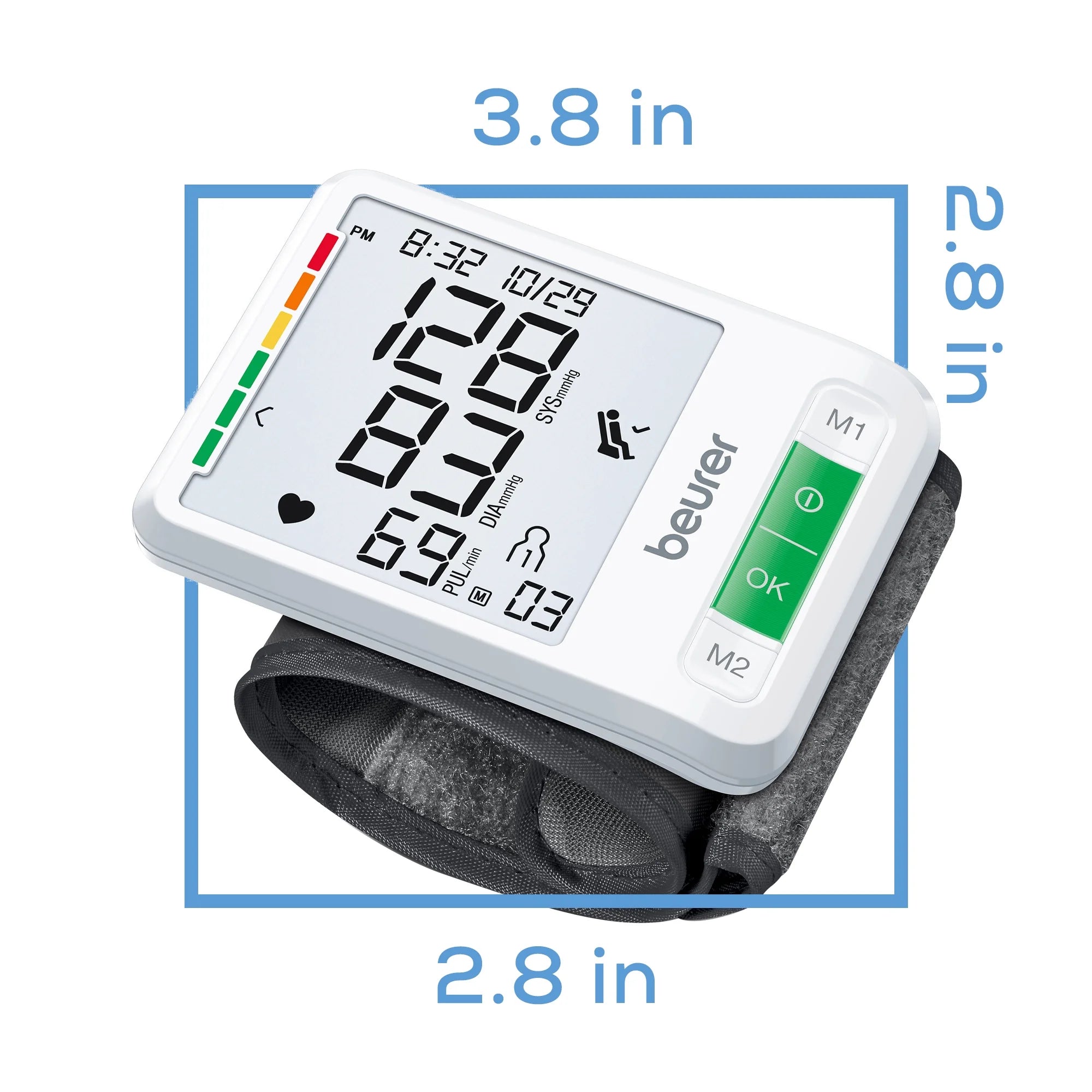 Series 800W Smart Bluetooth Blood Pressure Wrist Monitor, BC87W