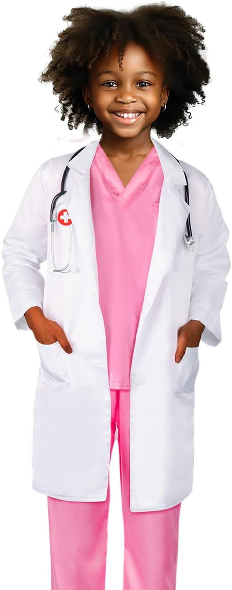 Kids Doctor Costume - Scrubs with Lab Coat & Carry Bag for Dress Up
