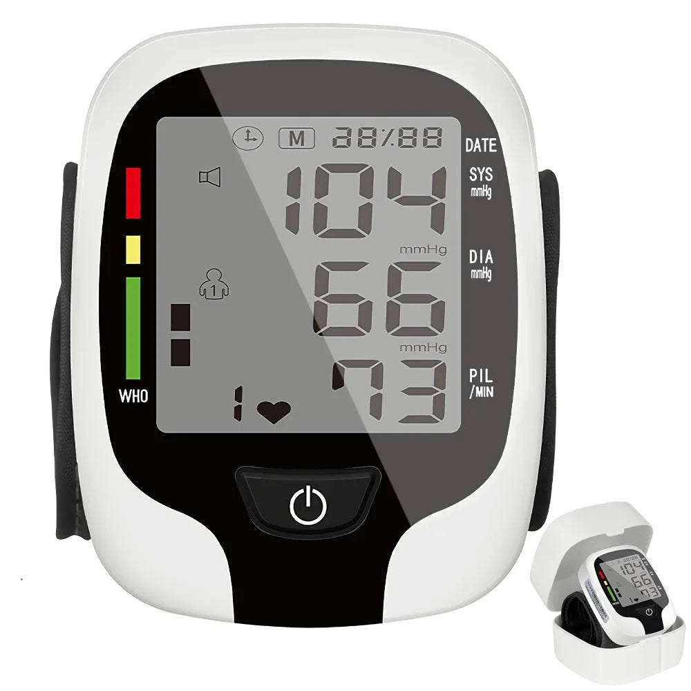 Blood Pressure Monitors -  Automatic Blood Pressure Machine Wrist BP Monitor Cuff with Heart Rate, Memory and Carrying Case