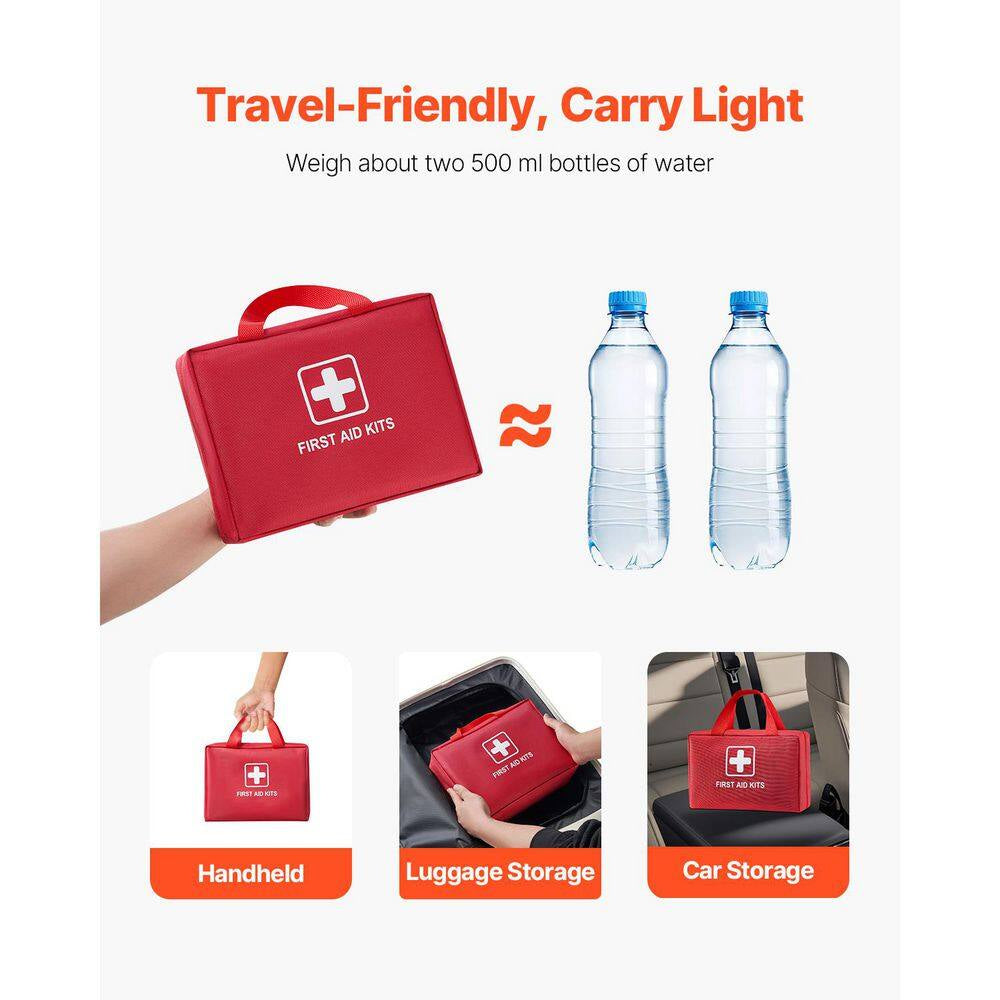 First Aid Kit 420 Pcs 600D Nylon Large Survival First Aid Bag Emergency Medical Supplies