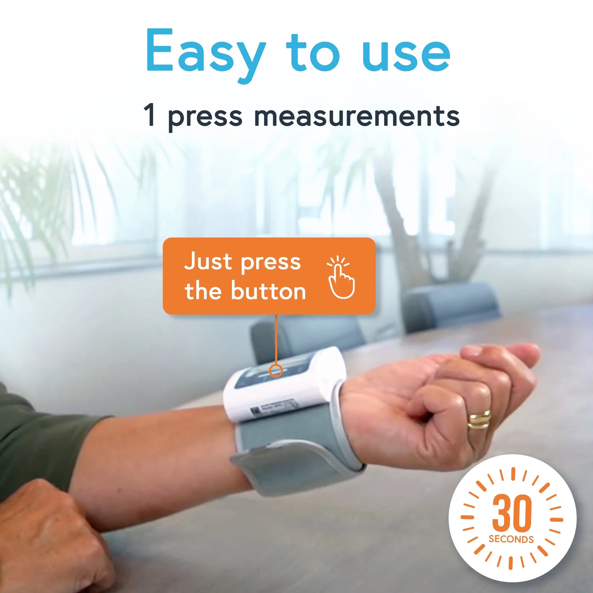 Blood Pressure Monitor Wrist Cuff BP Monitor Batteries Included Bpm-337