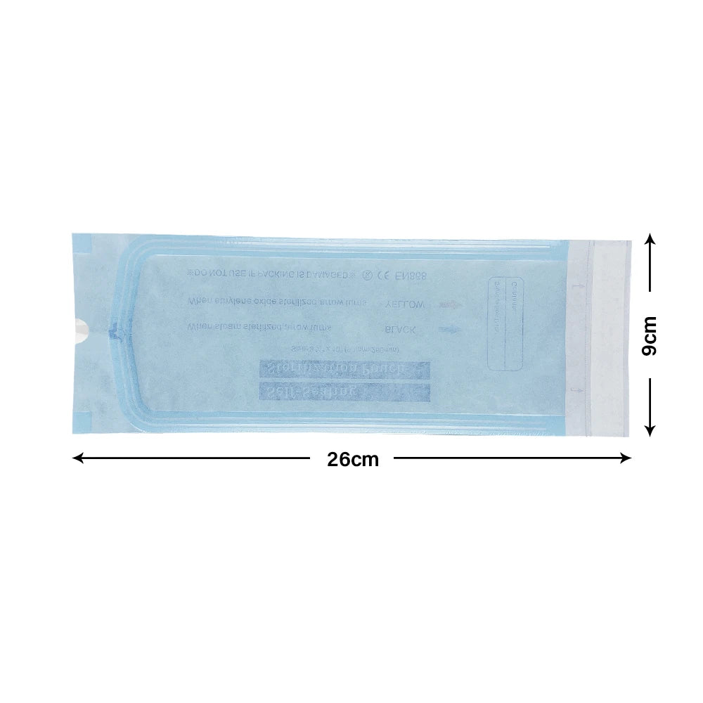 200Pcs Disposable Sterilization Pouch Bags Puncture Self-Sealing Bag 5 Sizes Tattoo Dental Nail Accessories Dental Medical Tools