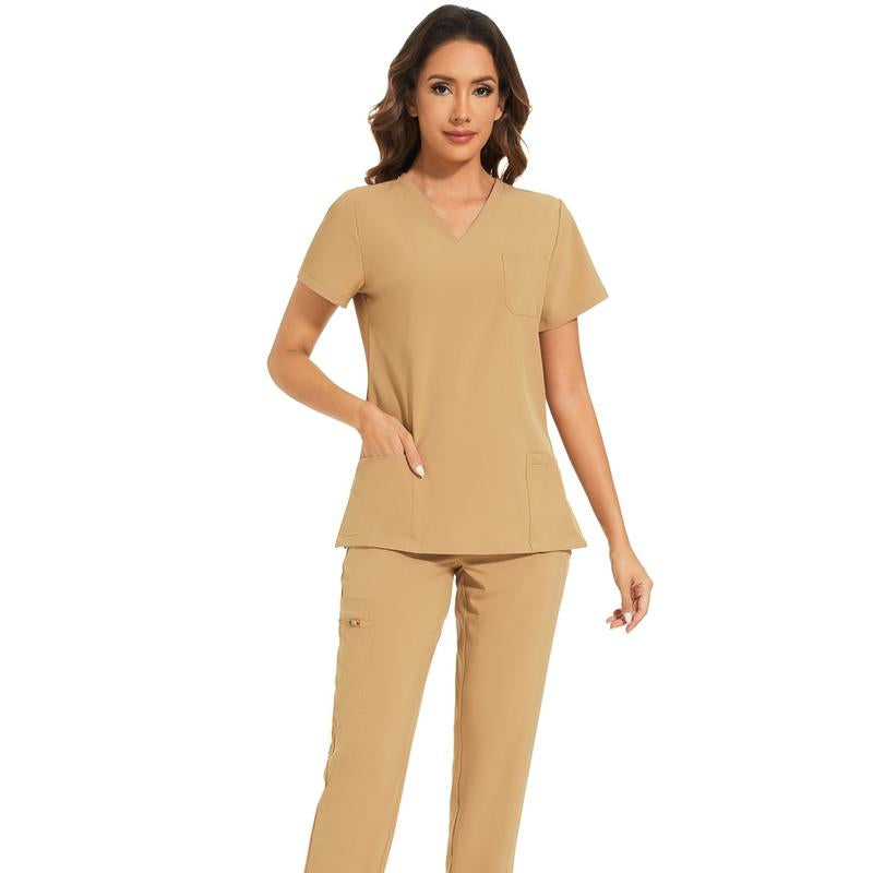 Cozyfit Scrubs for Women Luna Vital Set - Stretch V-Neck Scrub Top & Jogger Pant with 8 Pockets Clothes Workwear Womenswear Comfort