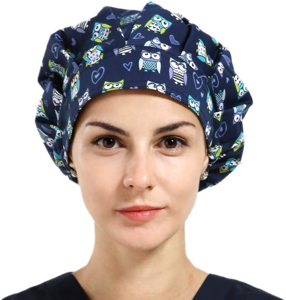 1Pc Women'S Bouffant Work Cap for Long Hair Ladies