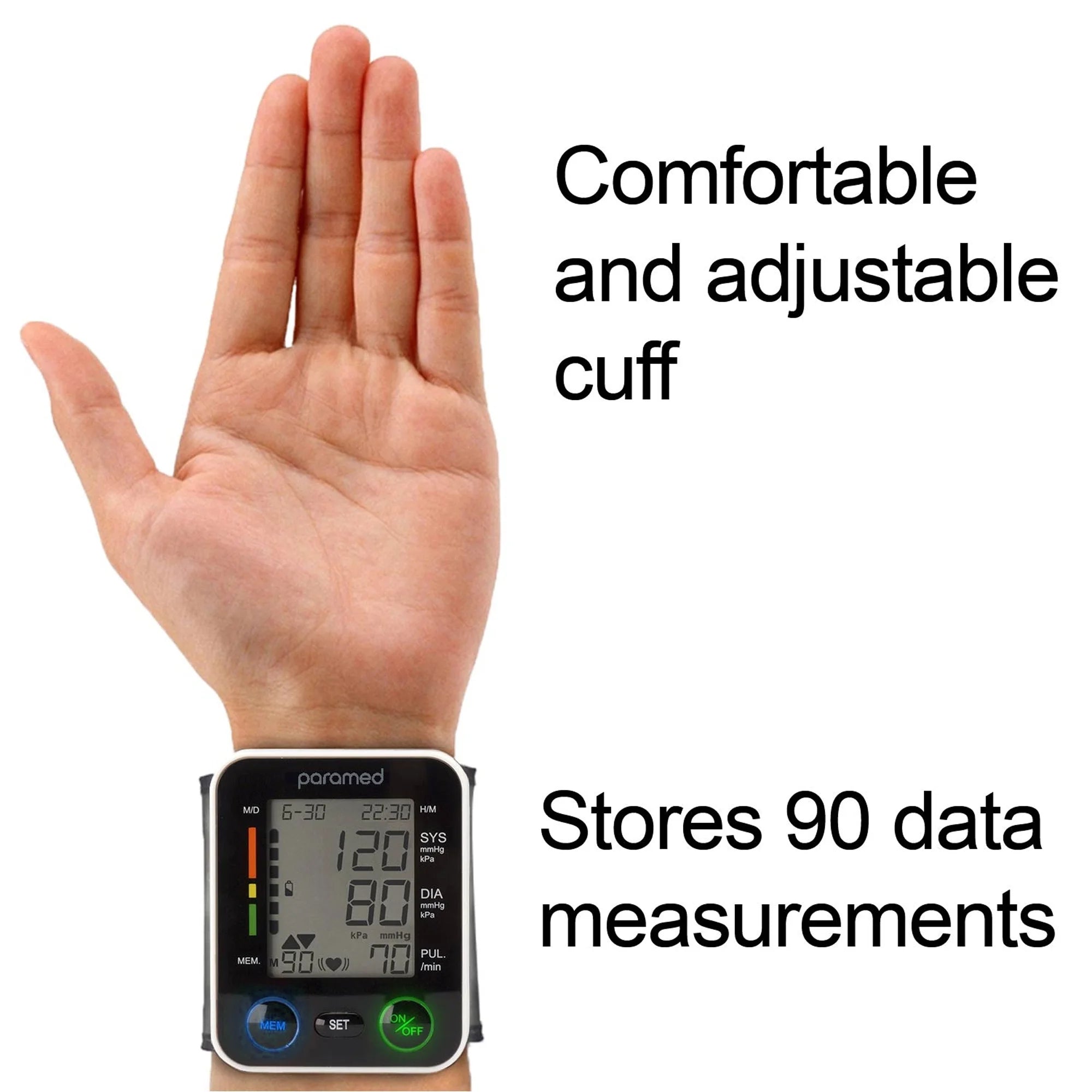 Wrist Blood Pressure Monitor, Adjustable Blood Pressure Cuff for Wrist & Carrying Case