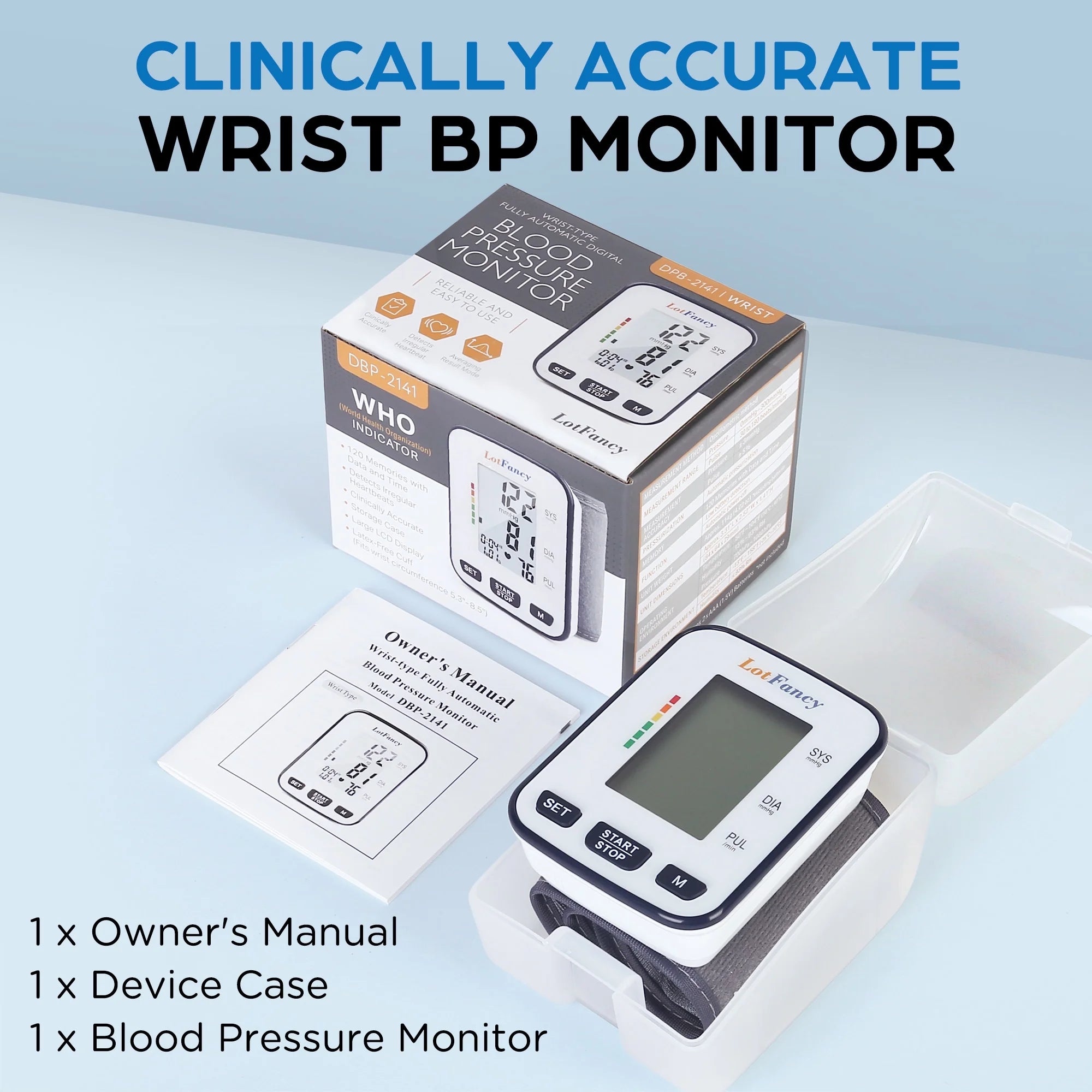 Blood Pressure Cuff Wrist, Wrist Blood Pressure Monitor for Home Travel Use