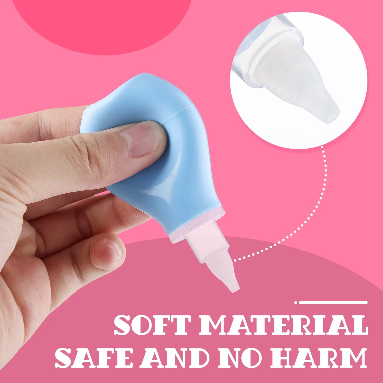 OUNONA Nose Sucker Baby Cleaner Suction Booger Bulb Mucus Manual Nasal Aspirator Remover Syringe Pump