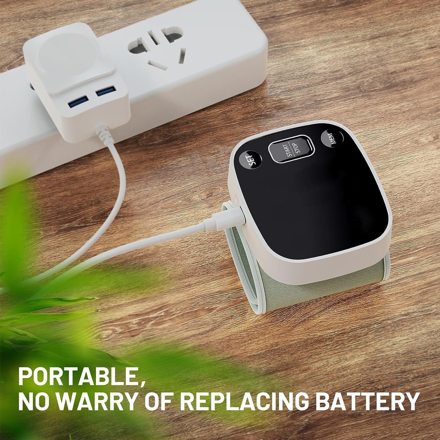 Blood Pressure Monitors for Home Use Rechargeable Blood Pressure Cuff Wrist Digital BP Machine with LED Backlit Display, Voice Broadcast, 240 Memory Storage for 2 Users with Carrying Case