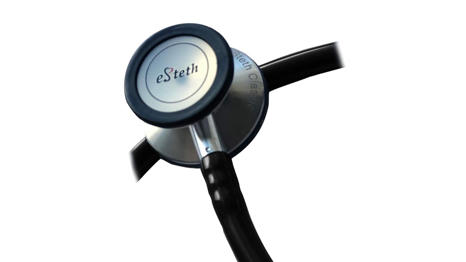 -  Classic Stethoscope - Stainless Steel Chest Piece with Unique Design, Flexible Stethoscope Tubing - Extra Ear Tips & Non-Chill Ring - 32" Long, Black