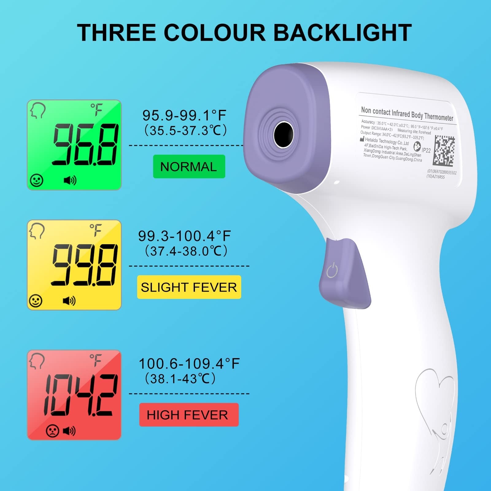 Digital Thermometer for Adults and Kids, No Touch Forehead Thermometer for Ba...