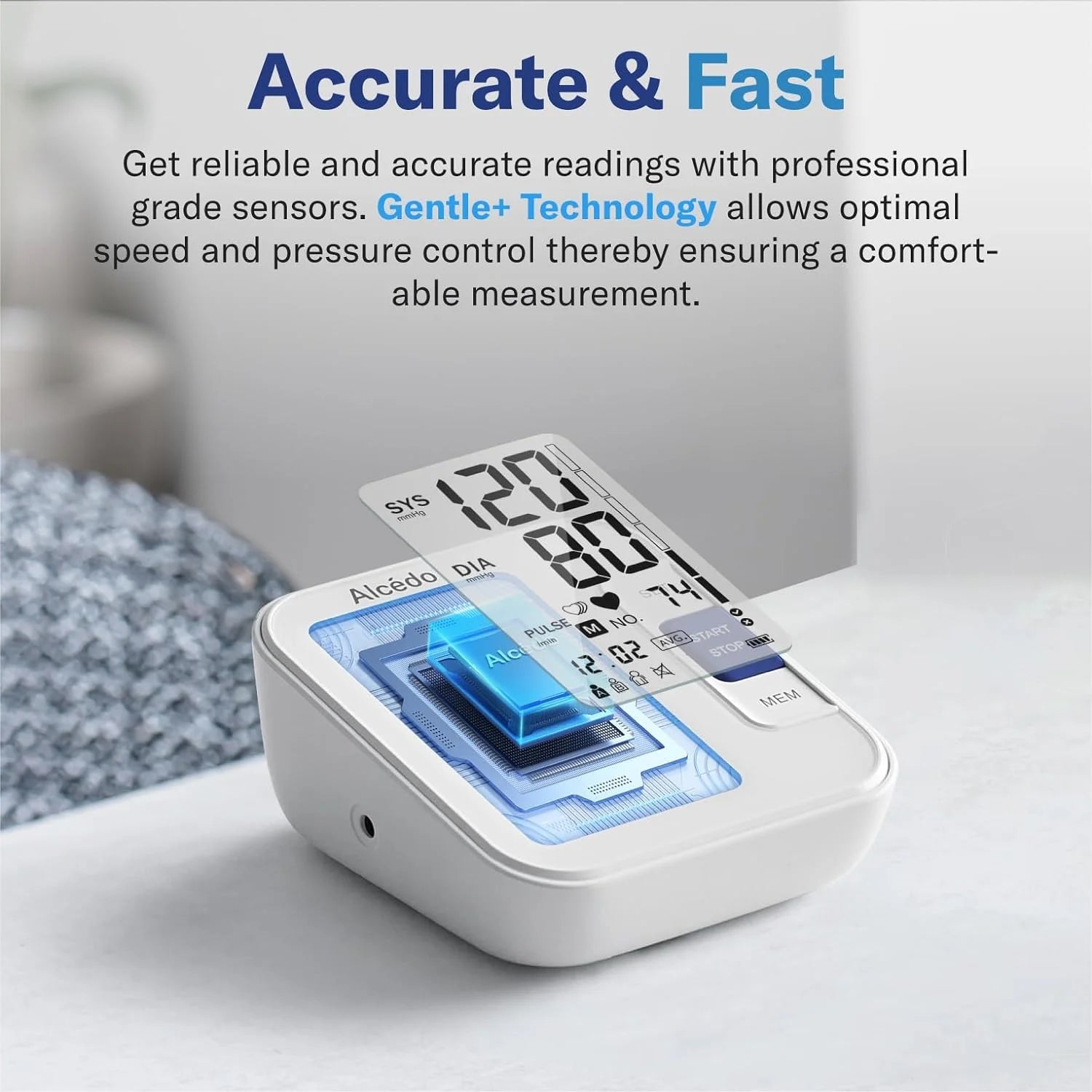 Blood Pressure Monitor for Home Use, Automatic Digital BP Machine with Large Cuff for Upper Arm, LCD Screen, Memory, Talking Function Large Screen