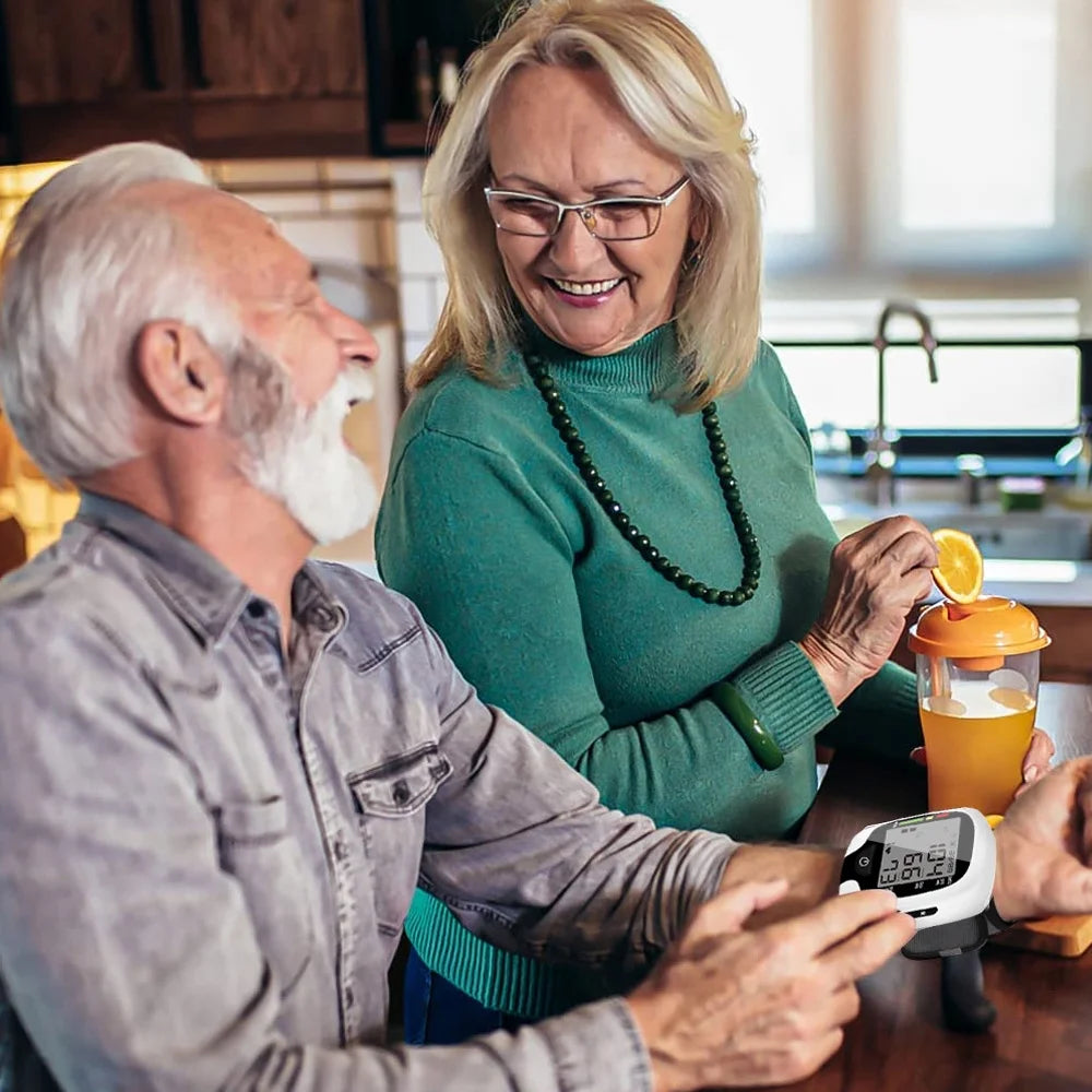 Blood Pressure Monitors -  Automatic Blood Pressure Machine Wrist BP Monitor Cuff with Heart Rate, Memory and Carrying Case