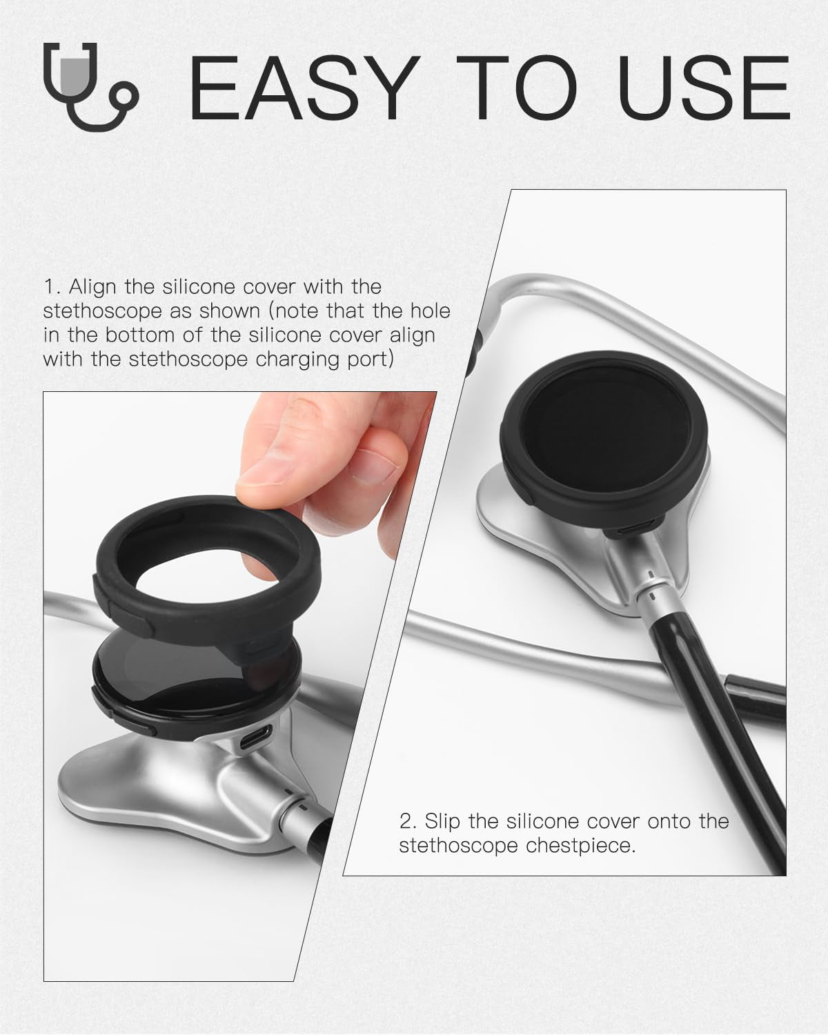 Stethoscope Chestpiece Cover for EKO CORE 500� Digital Stethoscope � Essentia...