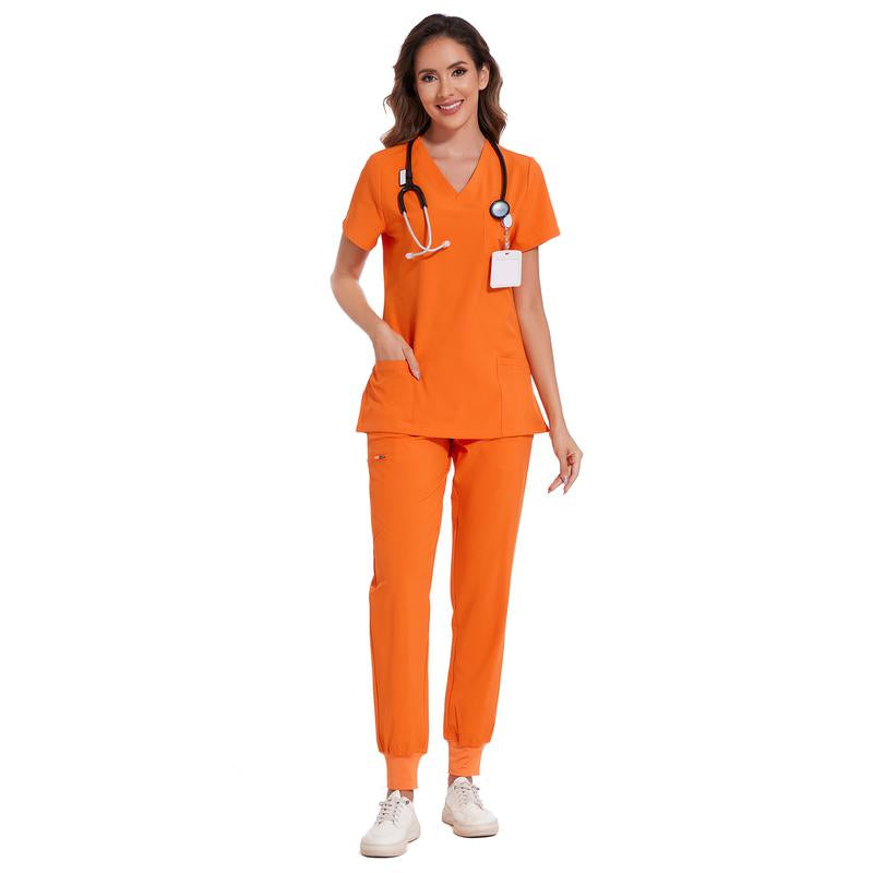 Cozyfit Scrubs for Women Luna Vital Set - Stretch V-Neck Scrub Top & Jogger Pant with 8 Pockets Clothes Workwear Womenswear Comfort