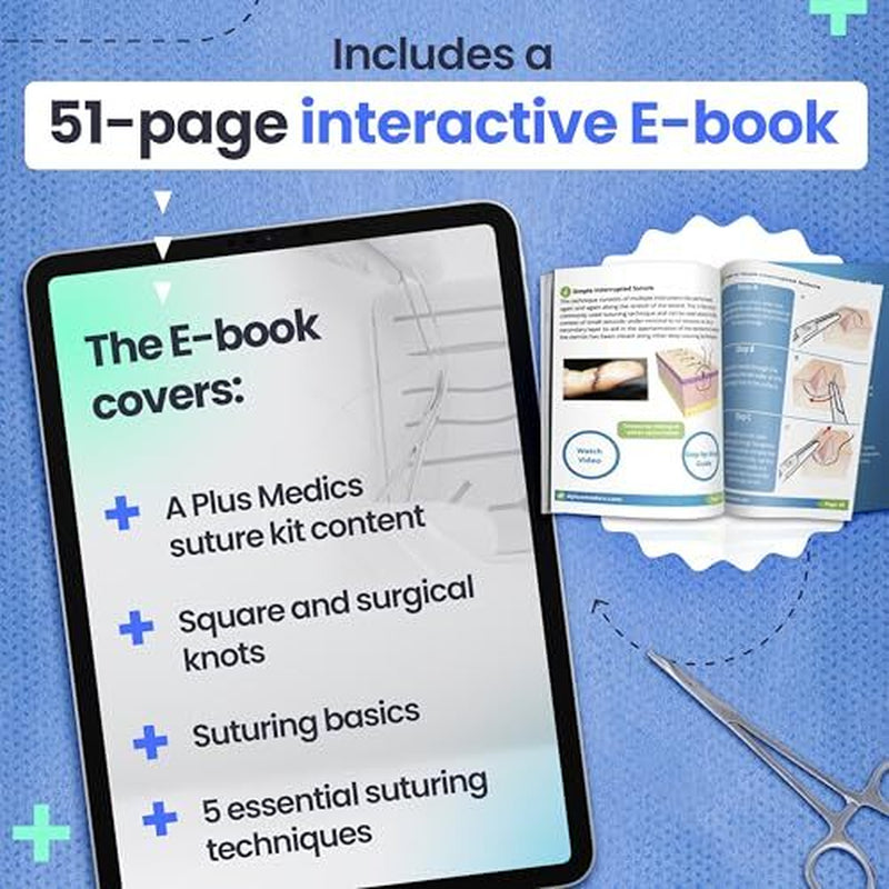 Complete Suture Practice Kit for Medical Students W/How-To Suture HD Video Co...