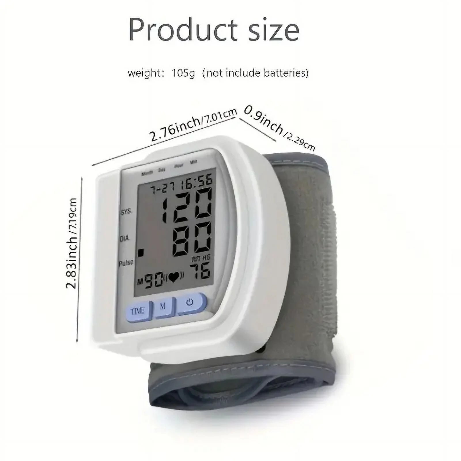 Accurate Blood Pressure Monitoring Made Easy: Wrist Blood Pressure Monitor with Voice Automatic Digital BP Machine & Carrying Case