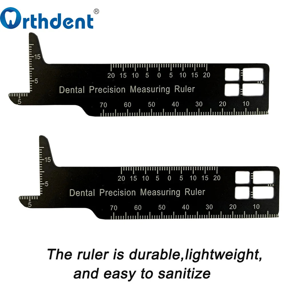 Dental Tooth Measuring Ruler Gauge Scale Precision Measure Tools Professional Medical Endo Alloy Material Dentist Treatment 1PC