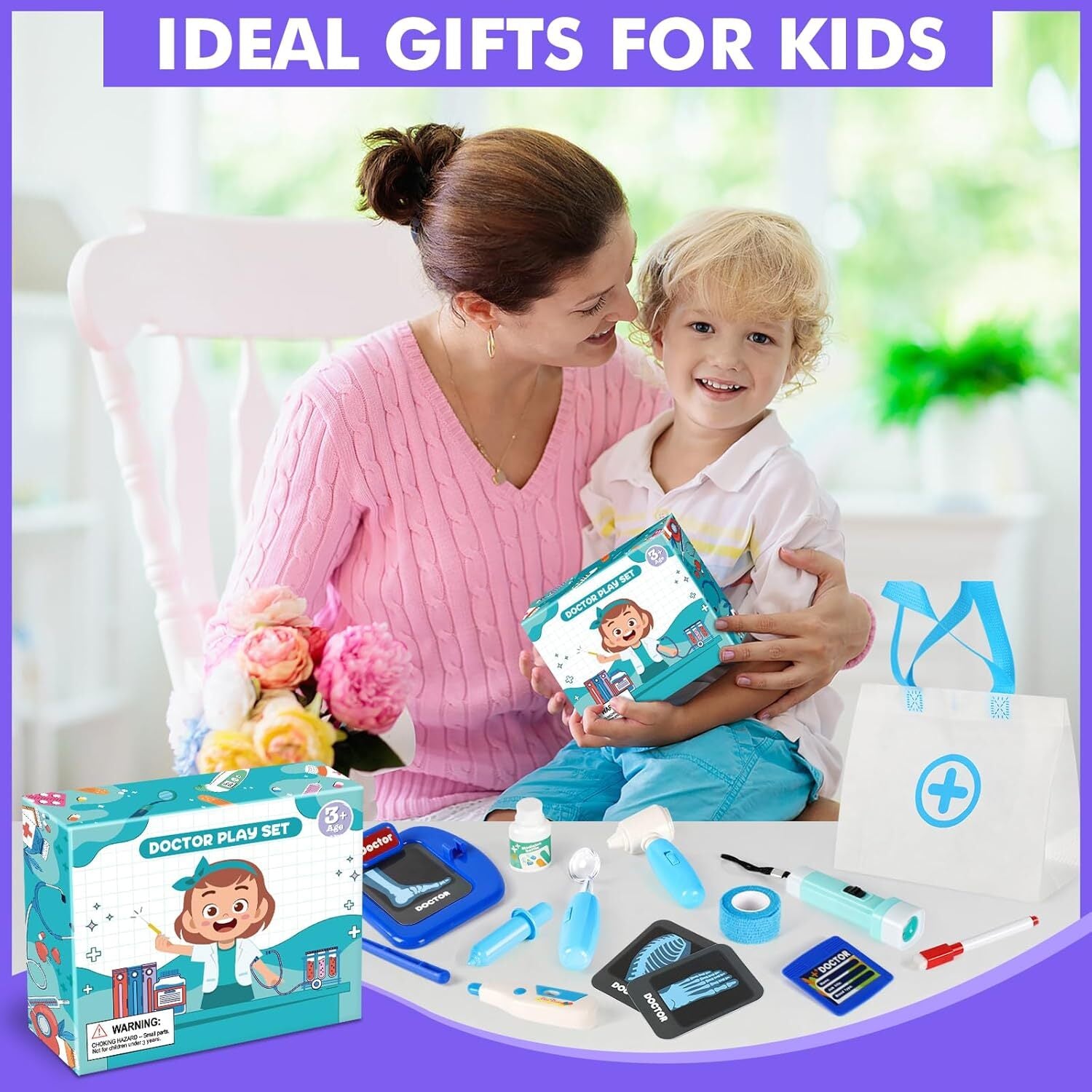 15Pcs Kids Doctor Kit for Kids,Kids Doctors Play Set with Real Stethoscope,Me