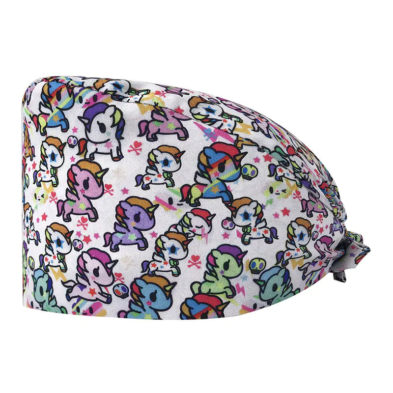 Cute Cotton Nurse Hat with Fun Prints