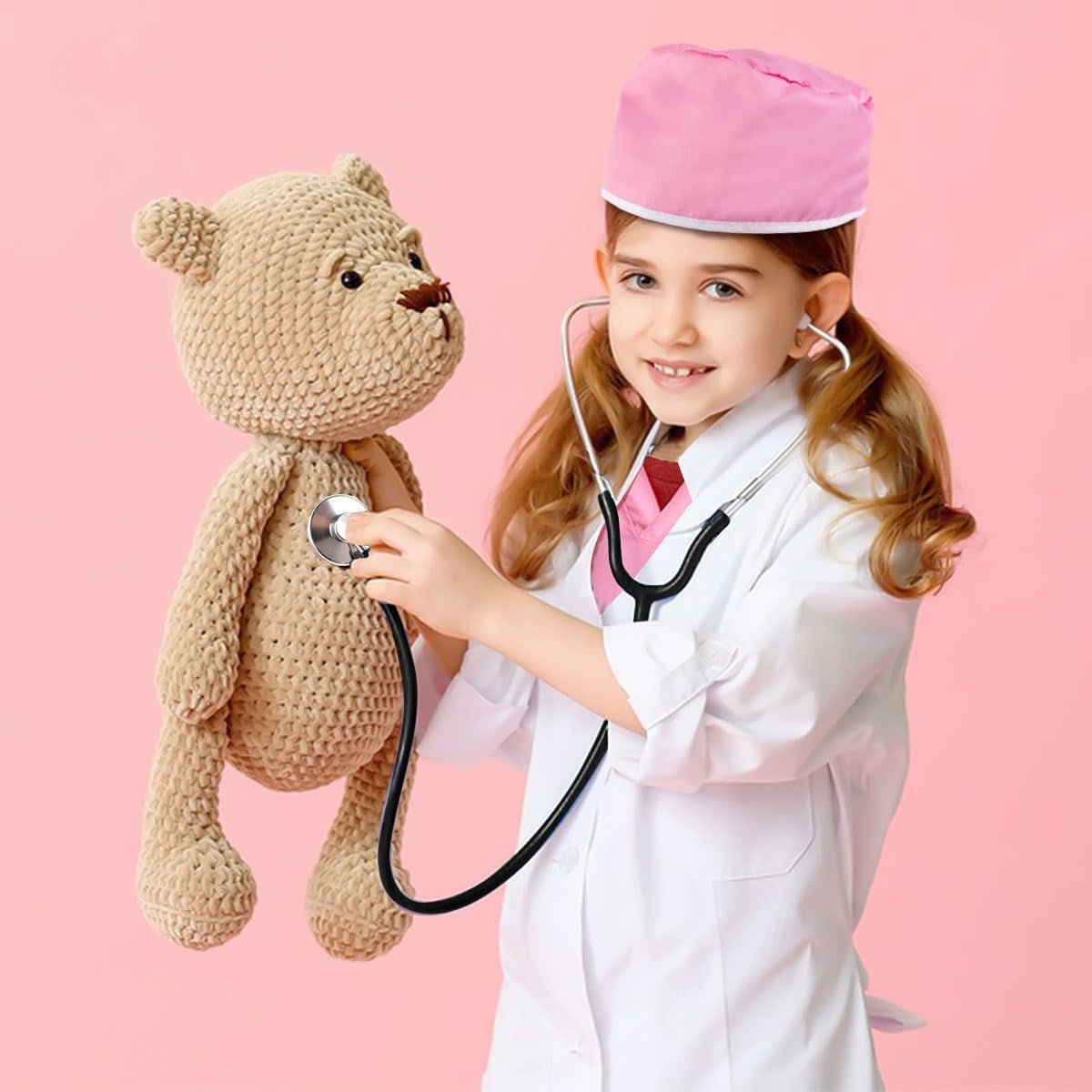 Kids Doctor Costume - Scrubs with Lab Coat & Carry Bag for Dress Up