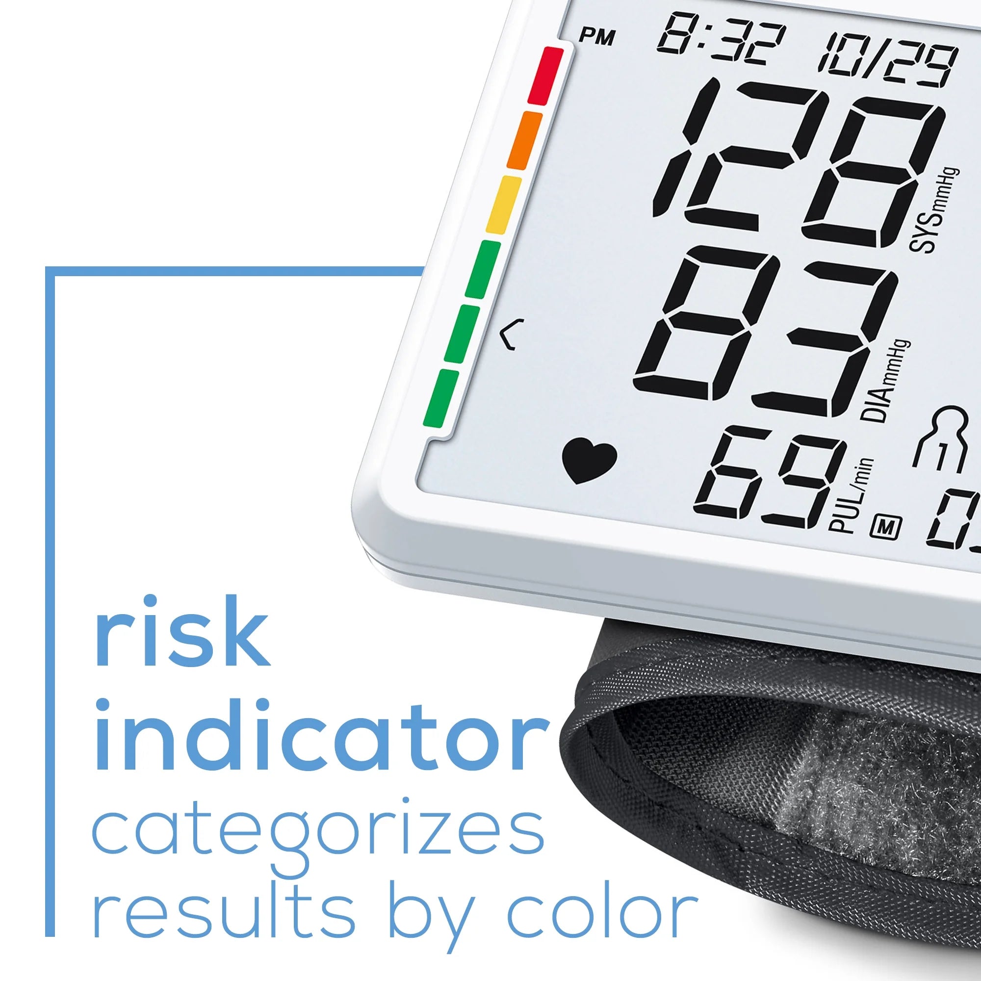 Series 800W Smart Bluetooth Blood Pressure Wrist Monitor, BC87W