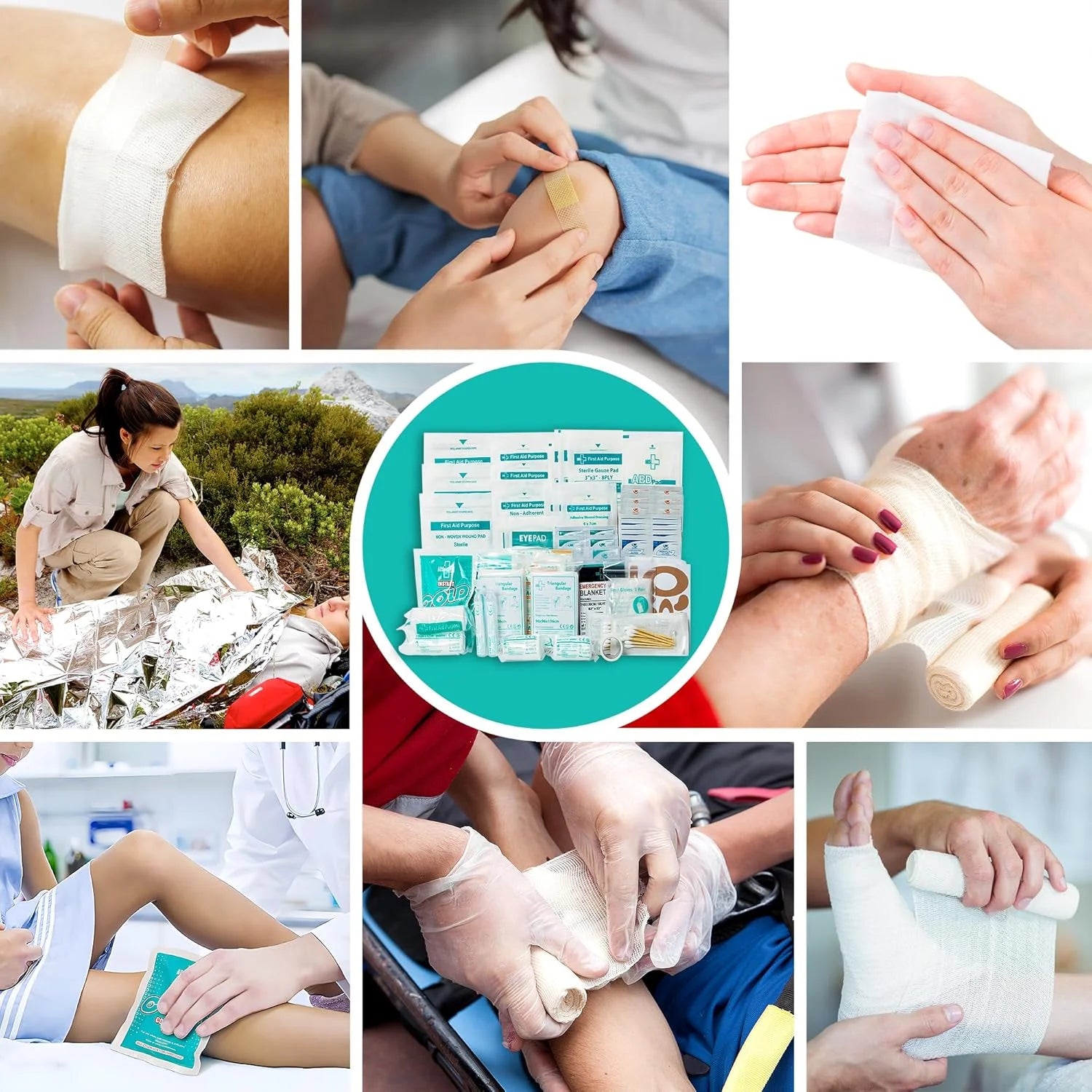 160 Piece First Aid Kit Refill - Extra Replacement Medical Supplies