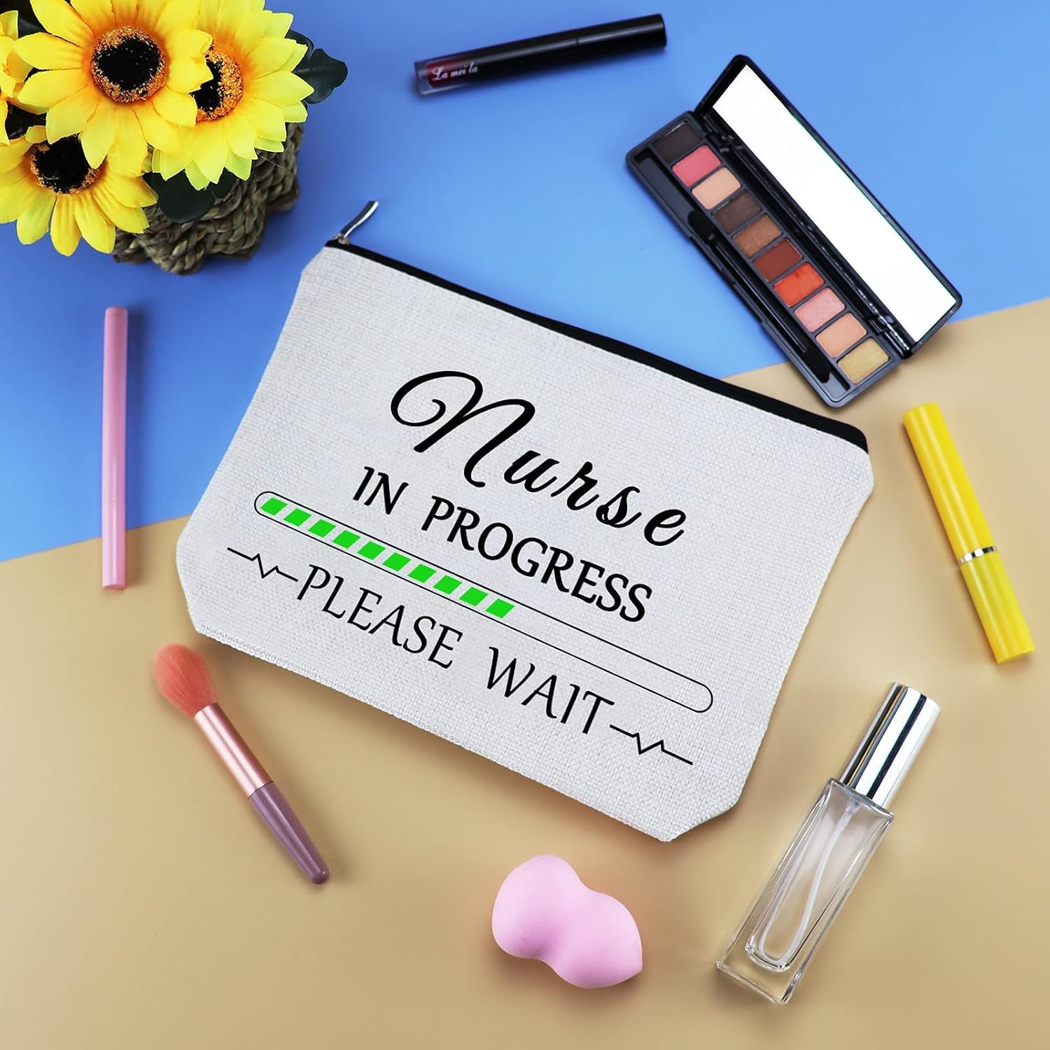 Nurse Appreciation Gift Makeup Bag RN Cosmetic Bag Graduation Nurses' Week Birthday Gift for Nursing School Student Women Coworker Sister Nurse Practitioner Present Travel Zipper Toiletries Pouch