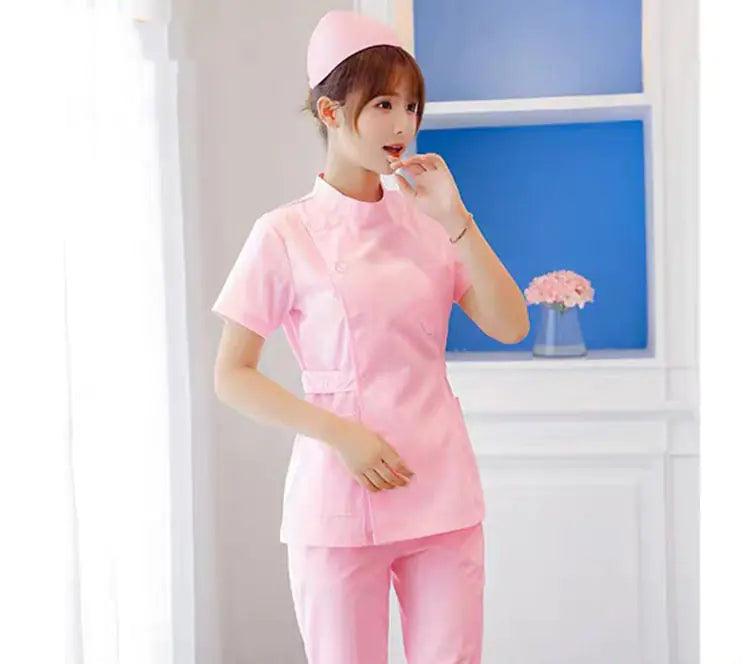 Summer Short Sleeve Nurse and Doctor Uniform Set