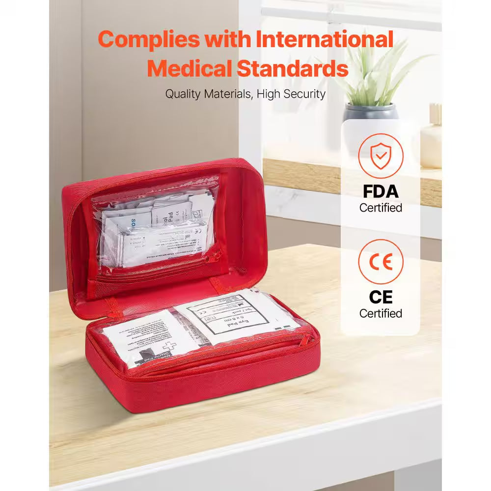 First Aid Kit, 500 Pcs 600D Nylon Large Survival First Aid Bag, Emergency Medical Supplies