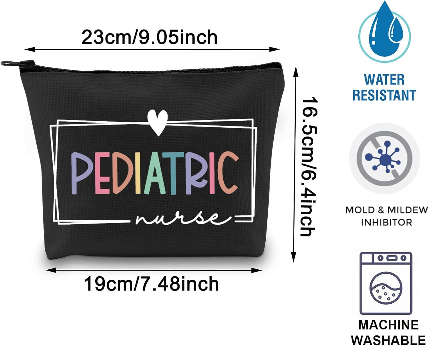 Pediatric Nurse Makeup Bag Pediatric Nurse Gift Nurse Gift Nurse Cosmetic Bag Nurse Accessories Pediatric Nurse Zipper Bag NICU Nurse Gift(Pediatric Nurse)
