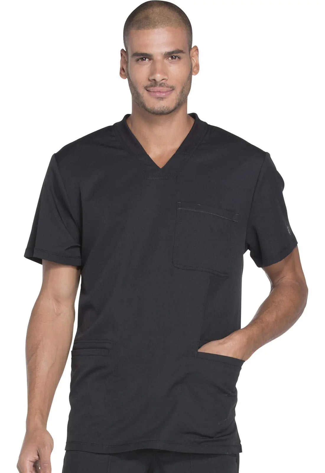 Dickies Dynamix Men Scrubs Top V-Neck DK640 S Black