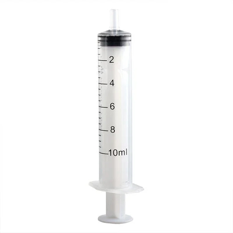 10 Syringe Luer Slip Tip 10Ml Liquid Clear Plastic Sterile Medical/Animal Feeder