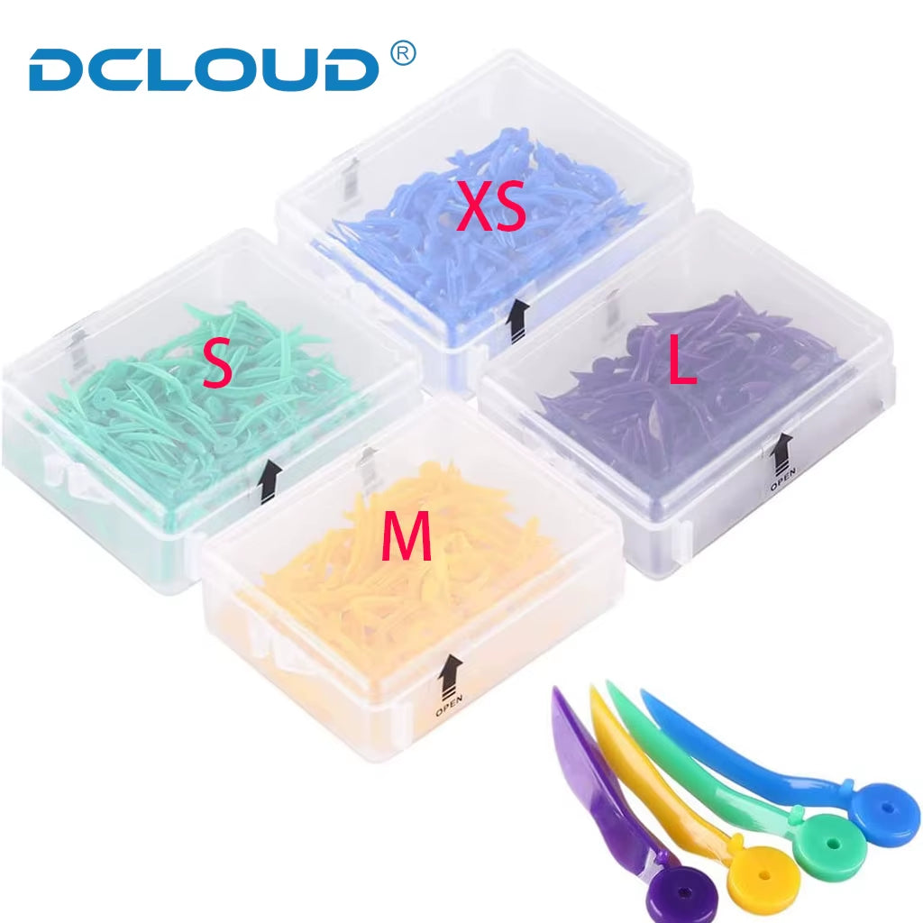 Disposable Dental Tooth Gap Wedges with End Circular Holes Plastic Wedge Dentistry Oral Care Accessories Medical Tools 4Sizes