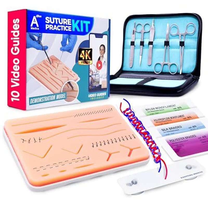 Complete Suture Practice Kit for Medical Students W/How-To Suture HD Video Co...