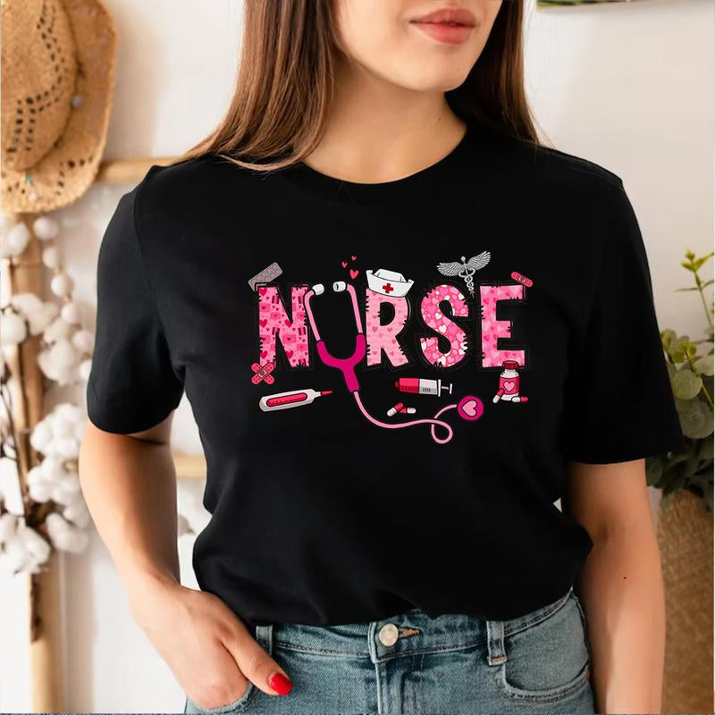Valentine Nurse T-Shirt, Cute Nurse Shirt, Gift for Nurse, Nursing Student Shirt, RN Tee