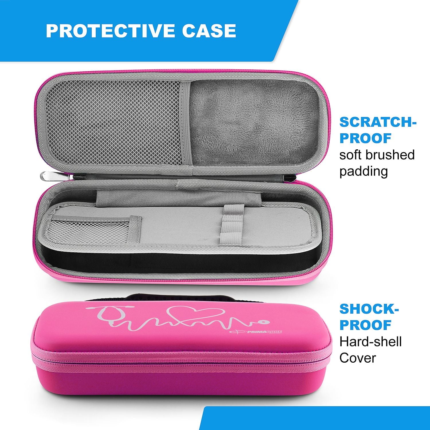KB-9397-PK Stethoscope Case, Supplies Included, Pink with Multiple Compartments, Portable and Lightweight First Aid Kit Bag with Vital Medical Supplies, Nursing Accessories for Nurses