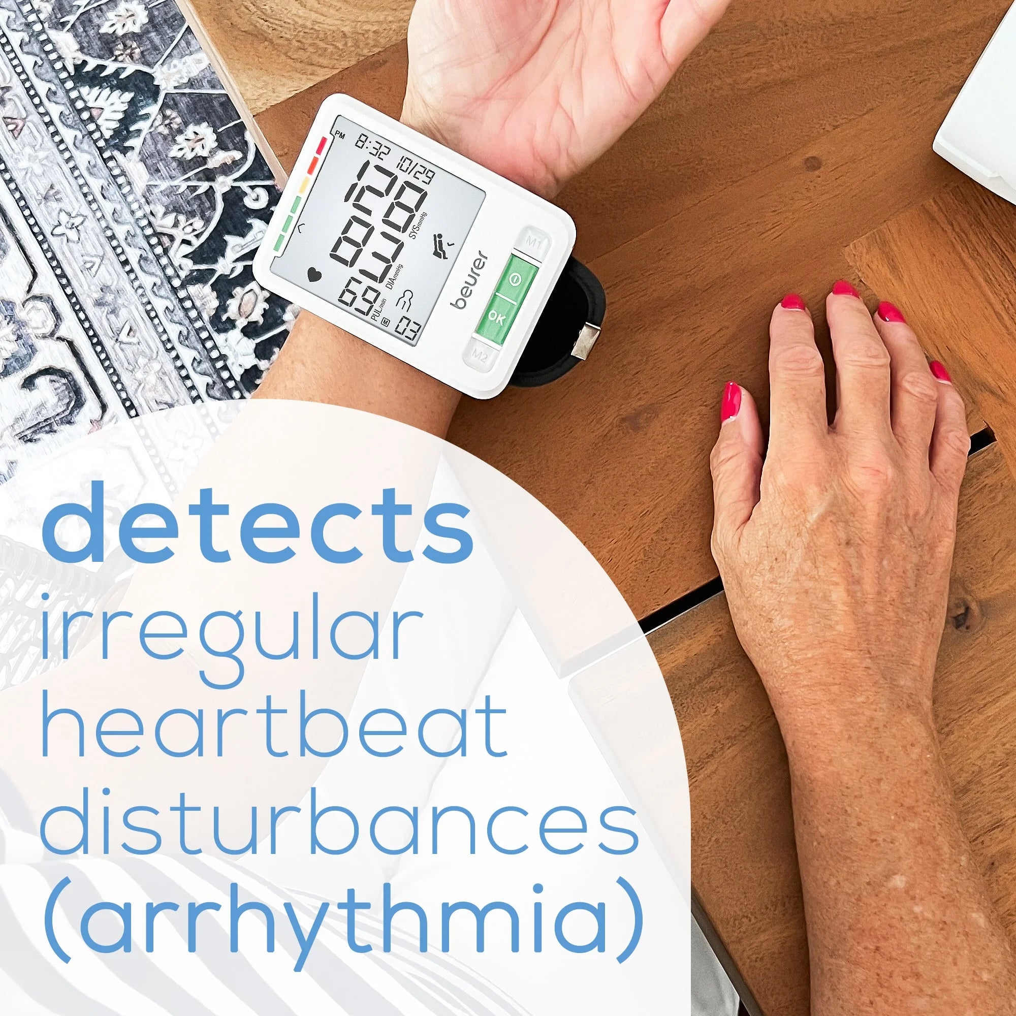 Series 800W Smart Bluetooth Blood Pressure Wrist Monitor, BC87W