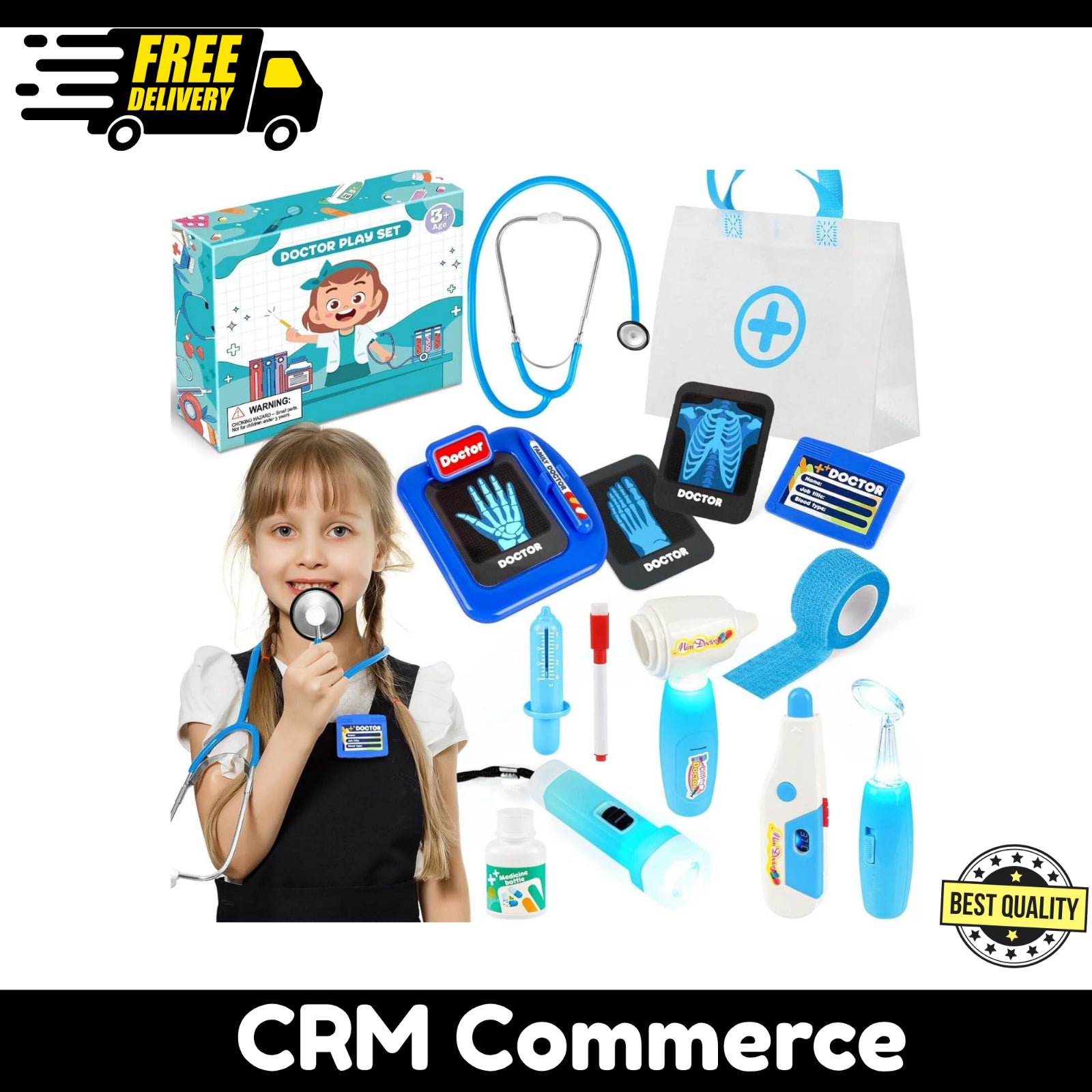 15Pcs Kids Doctor Kit for Kids,Kids Doctors Play Set with Real Stethoscope,Me