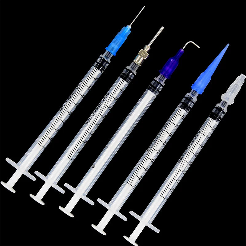 1Ml/Cc Sterilized Individually Wrapped Disposable Plastic Dispensing Syringe, Straight-Mouth, Liquid Measuring Tools, 100Pcs